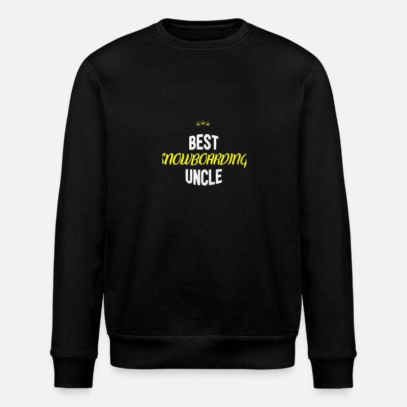 Distressed - BEST UNCLE SNOWBOARD - Sweat bio ROLLER Stanley/Stella Unisexe - noir