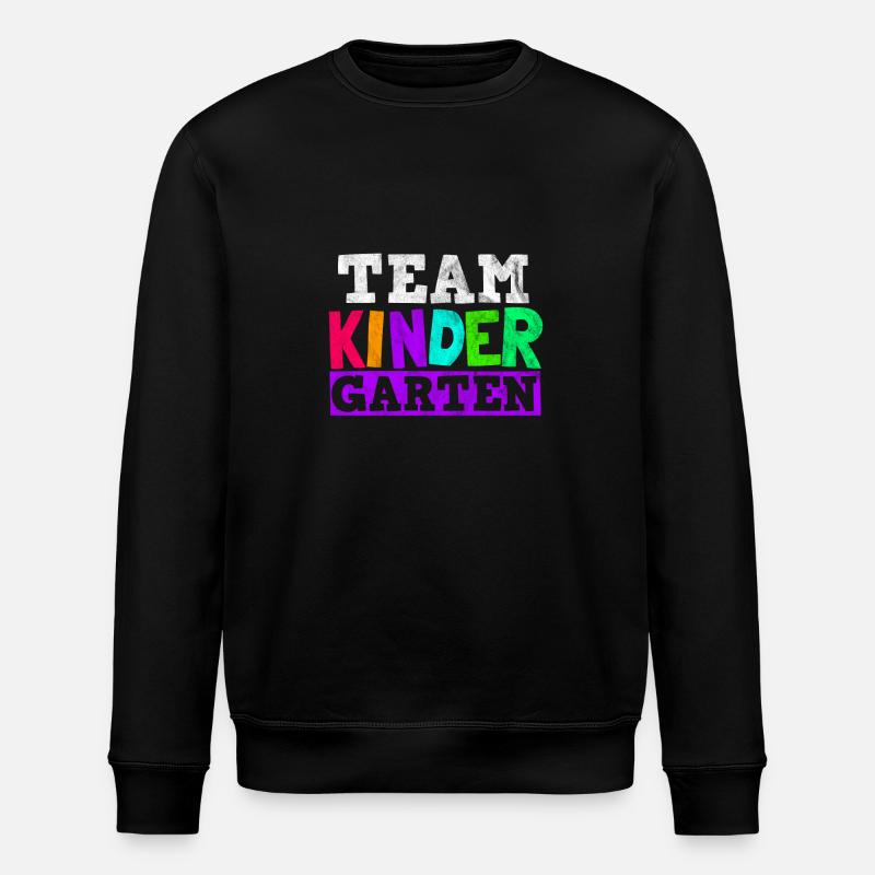 Team Kindergarten - Geschenk - Stanley/Stella Unisex Bio-Sweatshirt ROLLER - Schwarz