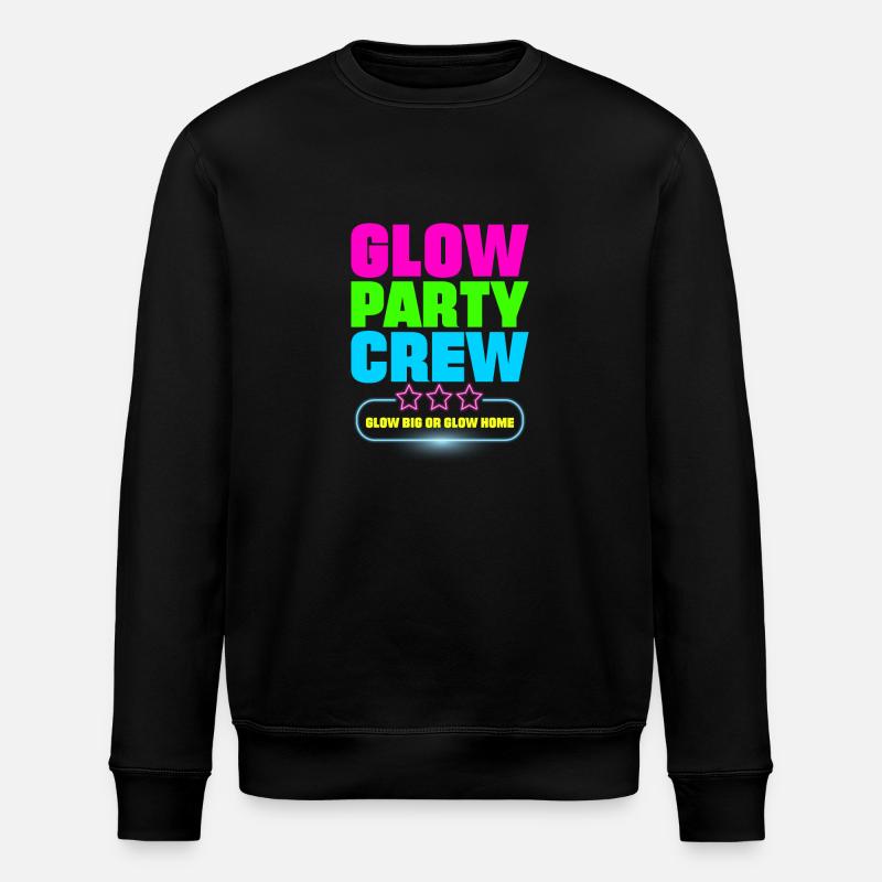 Glow party crew - Sweat bio ROLLER Stanley/Stella Unisexe - noir
