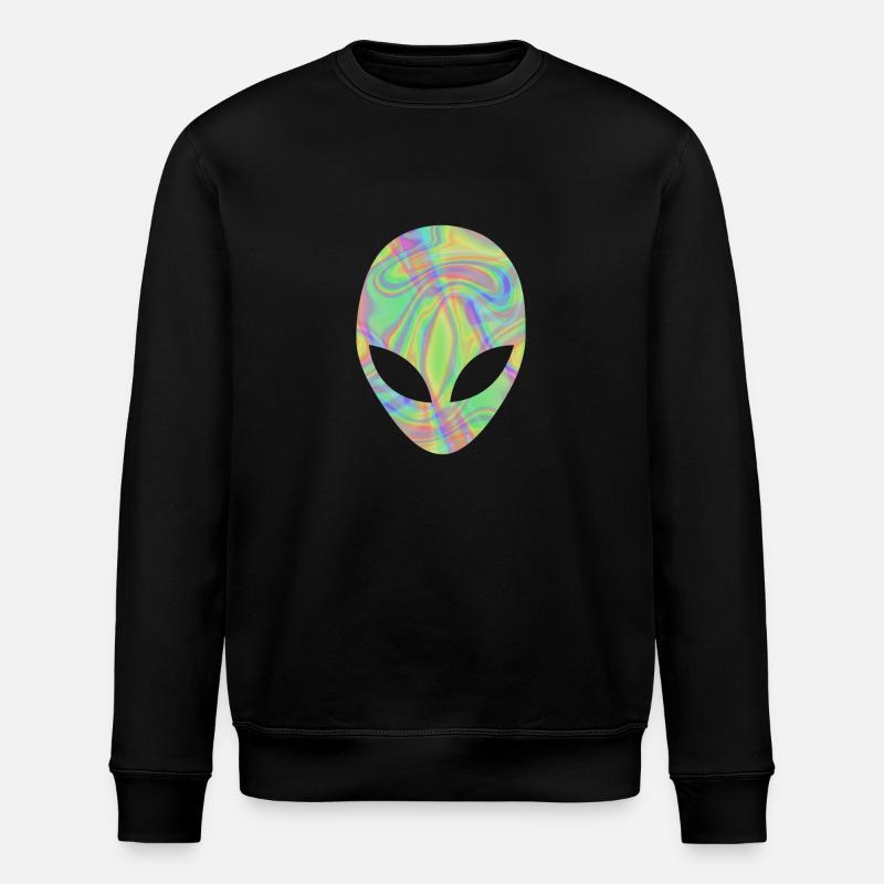 Alien Head Extraterrestre Vert Hologram - Sweat bio ROLLER Stanley/Stella Unisexe - noir