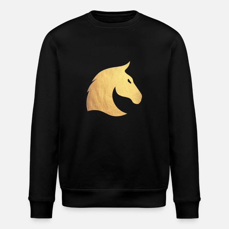 Goldenes Pferd - Stanley/Stella Unisex Bio-Sweatshirt ROLLER - Schwarz