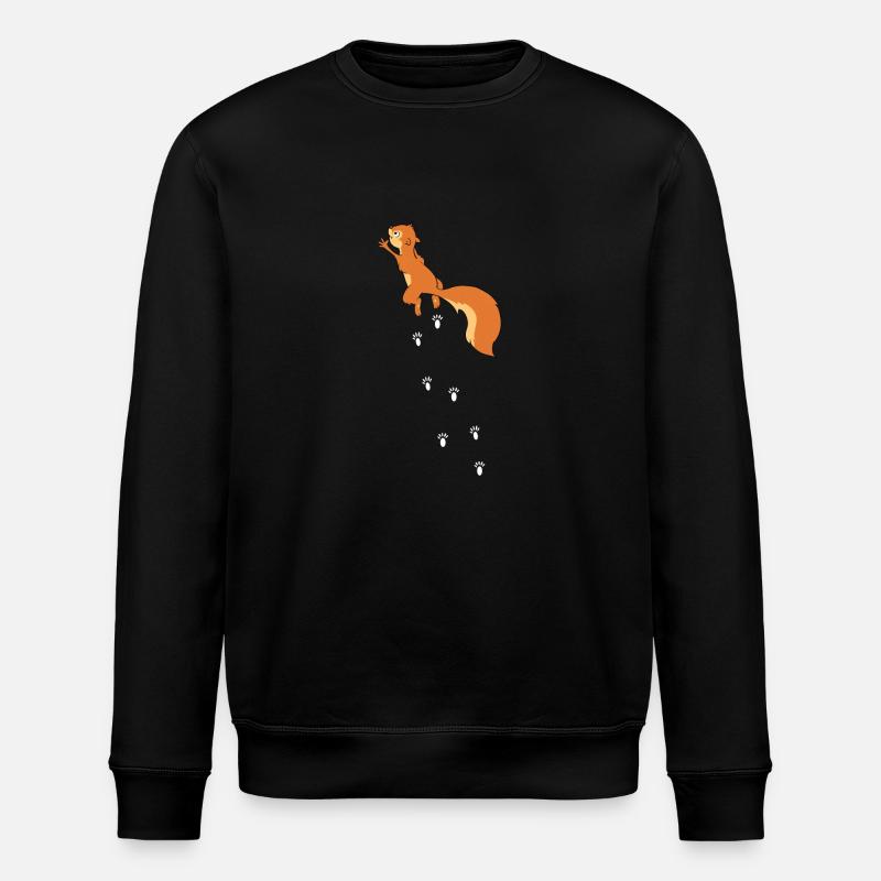 Kletterndes Eichhörnchen Nagetier Squirrel - Stanley/Stella Unisex Bio-Sweatshirt ROLLER - Schwarz