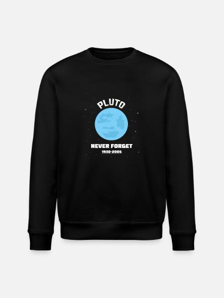 PLUTO NEVER FORGET 1930-2006 - Stanley/Stella ROLLER Unisex Organic Sweatshirt - black