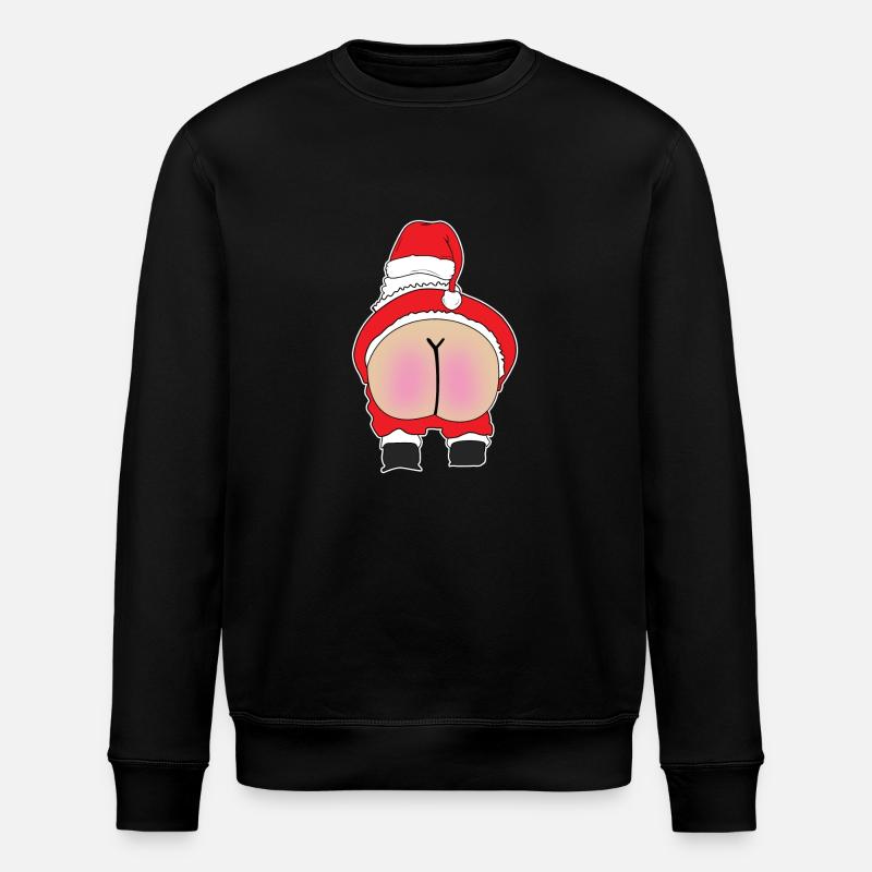 Santas Butt - Stanley/Stella ROLLER Unisex Organic Sweatshirt - black