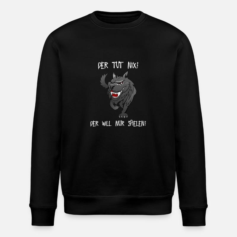 Der tut nix Hund - Stanley/Stella Unisex Bio-Sweatshirt ROLLER - Schwarz