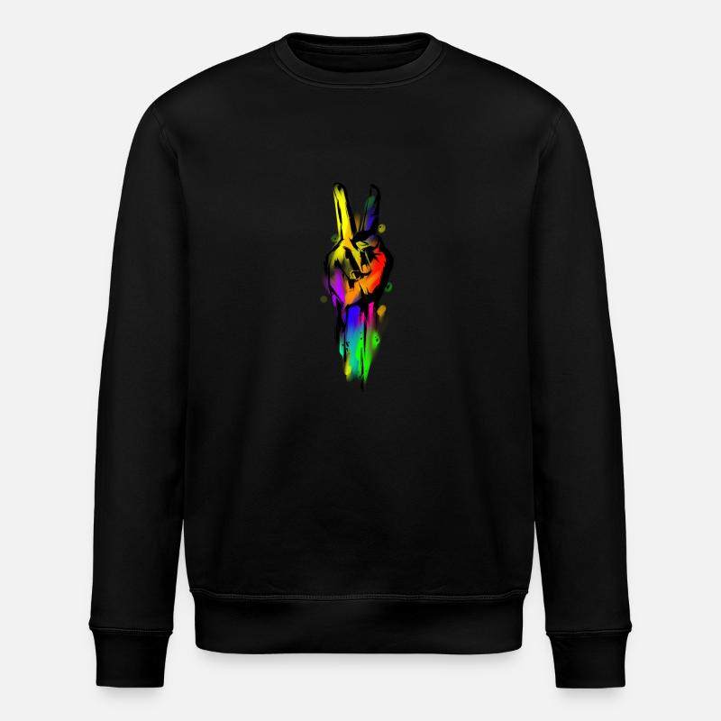 Signe de la paix mondiale - Sweat bio ROLLER Stanley/Stella Unisexe - noir