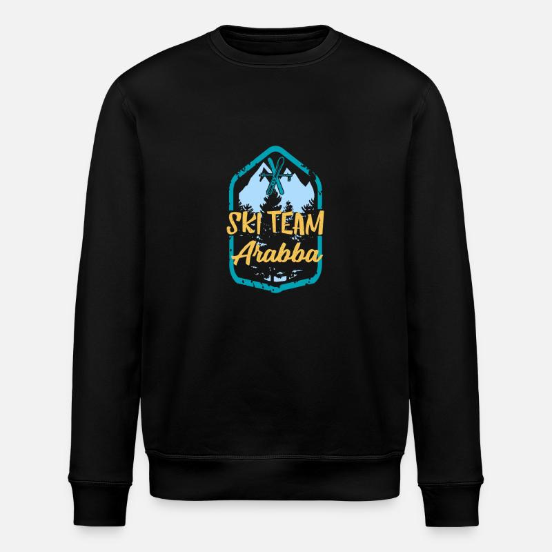 SkiTeam Arabba Ski Team Gift - Stanley/Stella ROLLER Unisex Organic Sweatshirt - black