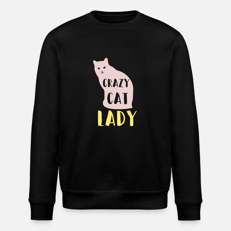 Crazy Cat Lady - Sweat bio ROLLER Stanley/Stella Unisexe - noir