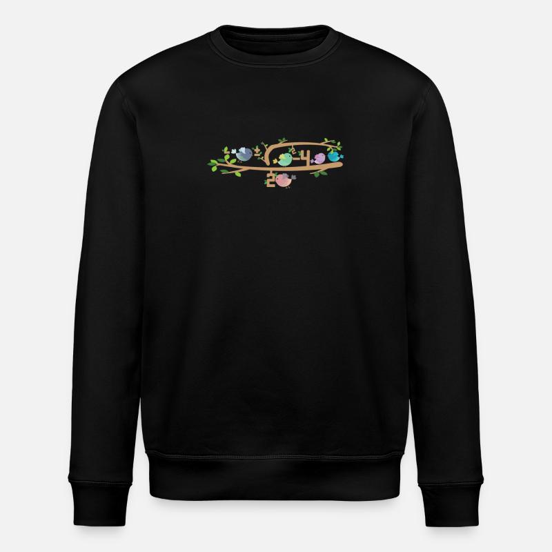 Equation / Birds / Gift / Tree - Stanley/Stella ROLLER Unisex Organic Sweatshirt - black
