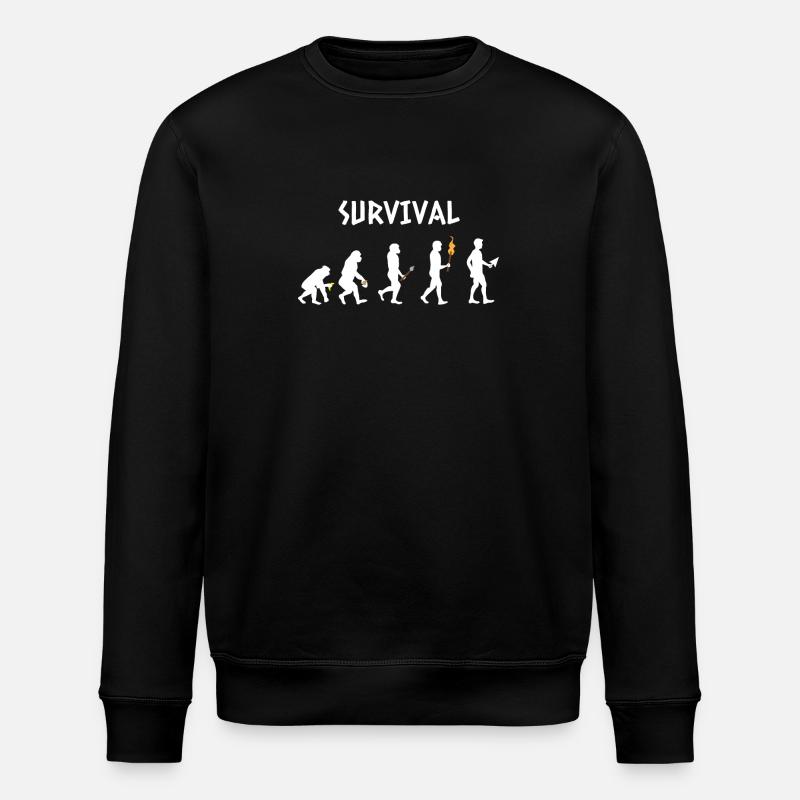 Geek - Evolution - Gamer - Funny - Gift - Stanley/Stella ROLLER Unisex Organic Sweatshirt - black