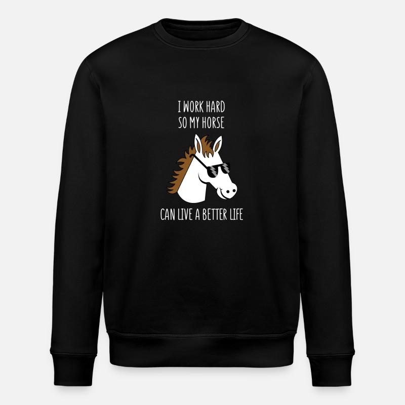 Pferdewirt - Cheval - travail - Equitation - Stable - Sweat bio ROLLER Stanley/Stella Unisexe - noir