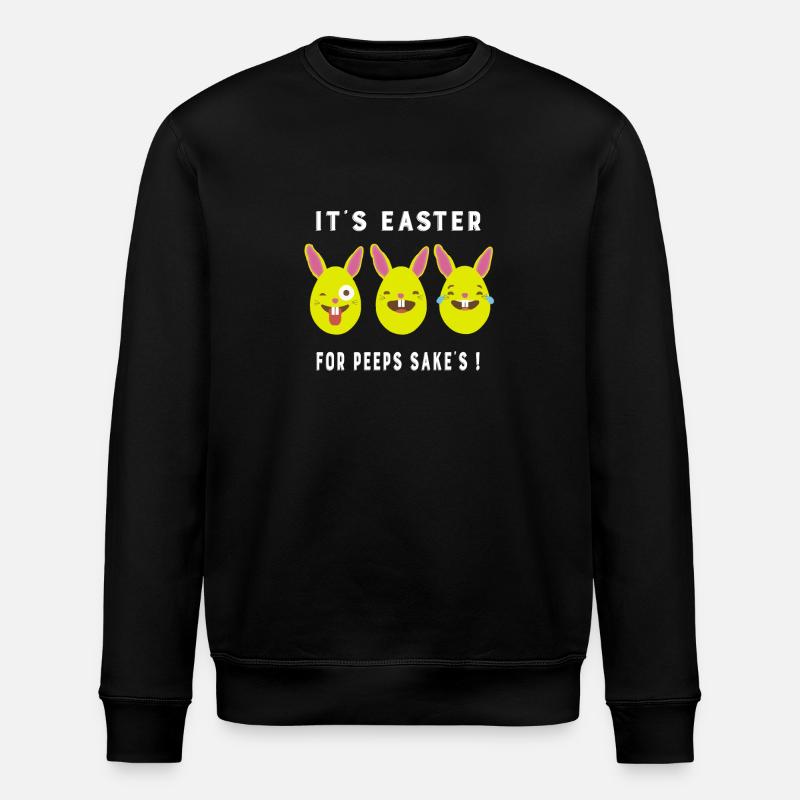 Emoji Bunny Eggs Det er påske til Peeps Sake - Stanley/Stella økologisk unisex-sweatshirt ROLLER - sort