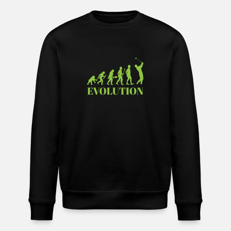 Evolution - Golf - Lustig - Fun - Geschenk - Stanley/Stella Unisex Bio-Sweatshirt ROLLER - Schwarz