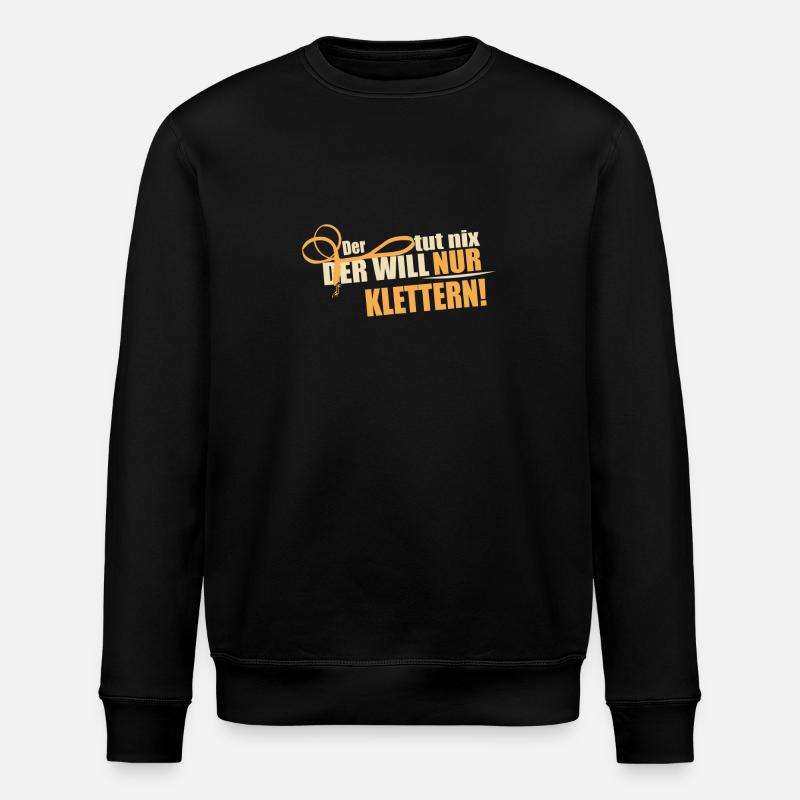 Der will nur Klettern - Stanley/Stella Unisex Bio-Sweatshirt ROLLER - Schwarz