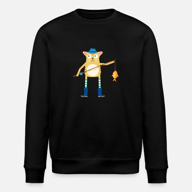 Katzenfischen - Stanley/Stella Unisex Bio-Sweatshirt ROLLER - Schwarz