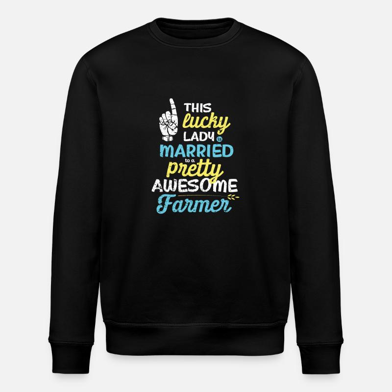 Pretty awesome farmer - Stanley/Stella ROLLER Unisex Organic Sweatshirt - black