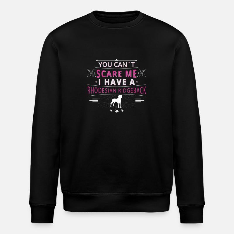 Rhodesian Ridgeback scare - Stanley/Stella ROLLER Unisex Organic Sweatshirt - black