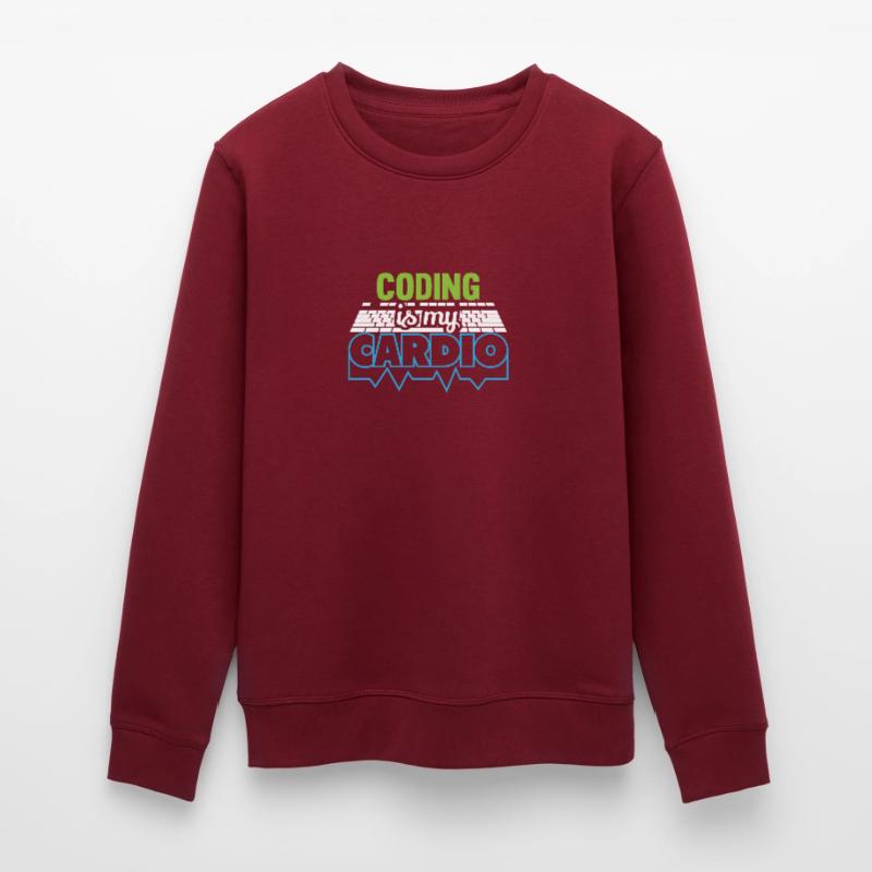 Programmierer Codierung ist mein Cardio Funny Developer Stanley/Stella Unisex Bio-Sweatshirt ROLLER