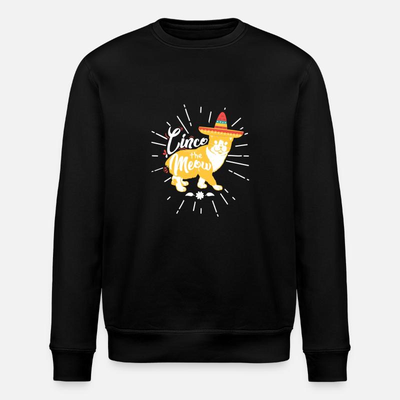Cinco the Meow - Stanley/Stella ROLLER Unisex Organic Sweatshirt - black