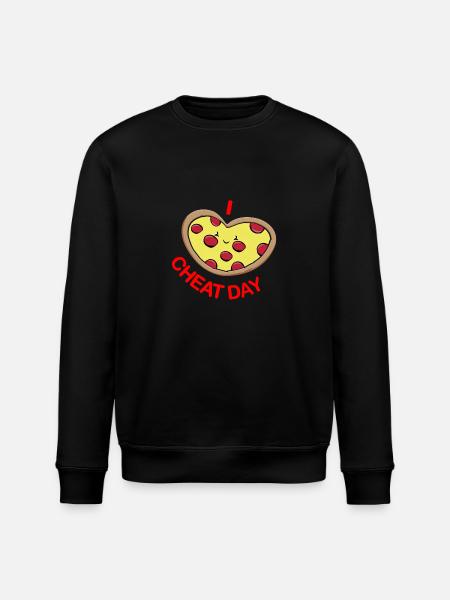 Cheat day pizza - Stanley/Stella ROLLER Unisex Organic Sweatshirt - black