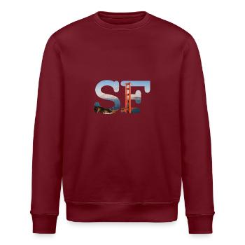San Francisco - Stanley/Stella ROLLER Unisex Organic Sweatshirt - burgundy - Front - Nik (191cm)