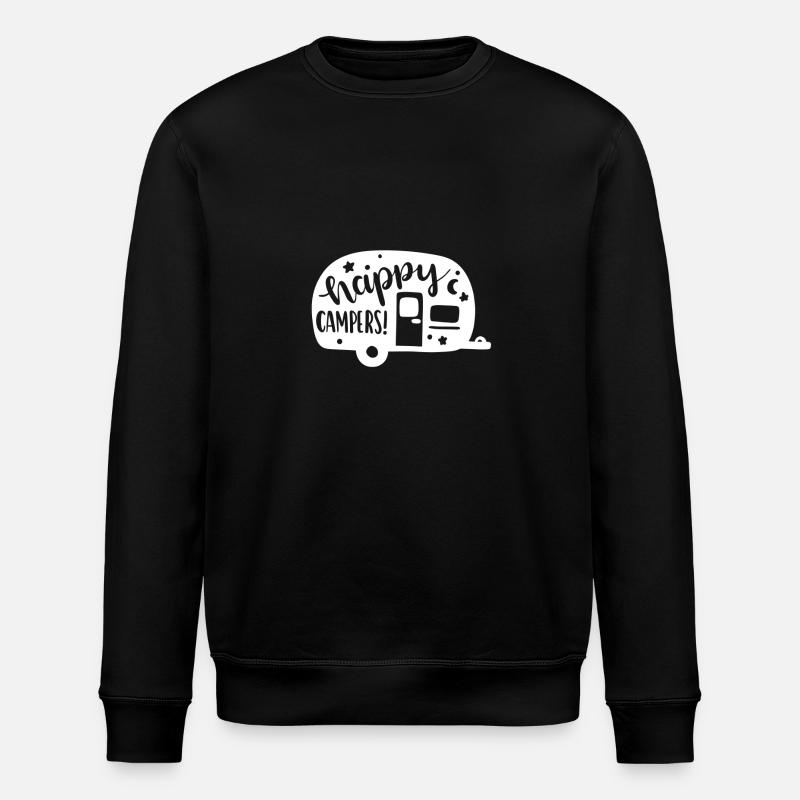 Heureux campeur Funny Camping - Sweat bio ROLLER Stanley/Stella Unisexe - noir