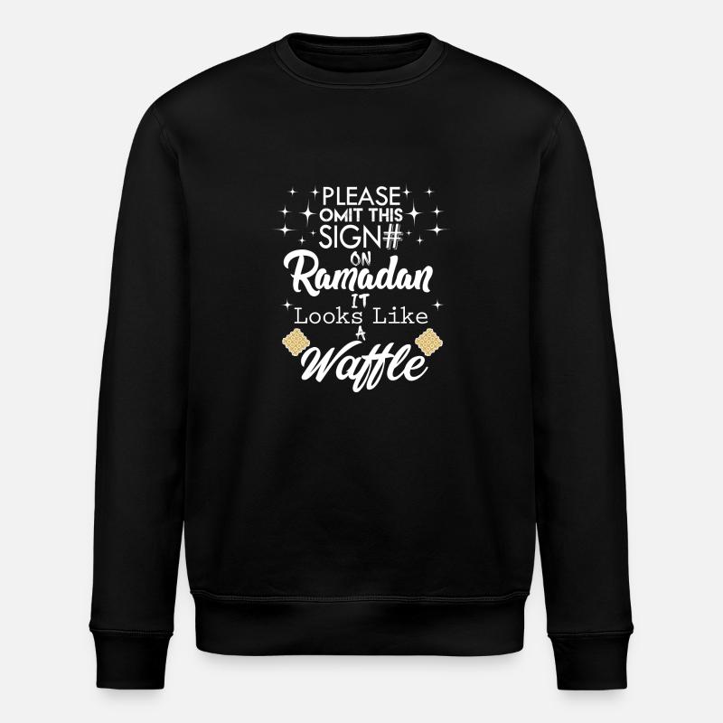 Ramadan T-Shirt - Sieht aus wie eine Waffel - Stanley/Stella Unisex Bio-Sweatshirt ROLLER - Schwarz
