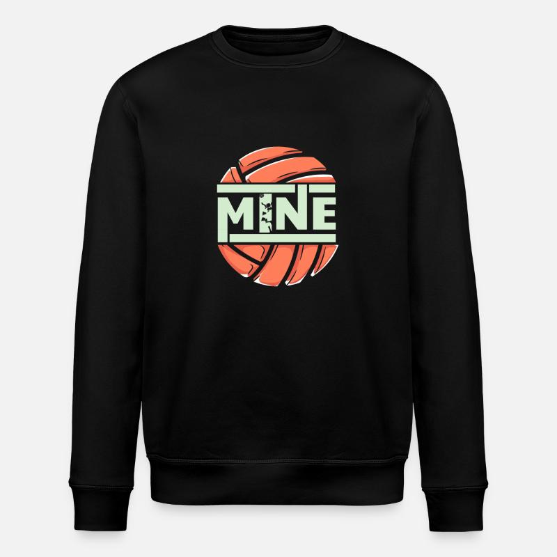 funny love mine volleyball - Stanley/Stella Unisex Bio-Sweatshirt ROLLER - Schwarz