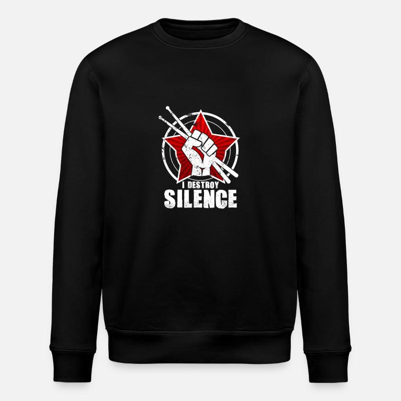 Drummer drummer drums gift - Stanley/Stella ROLLER Unisex Organic Sweatshirt - black