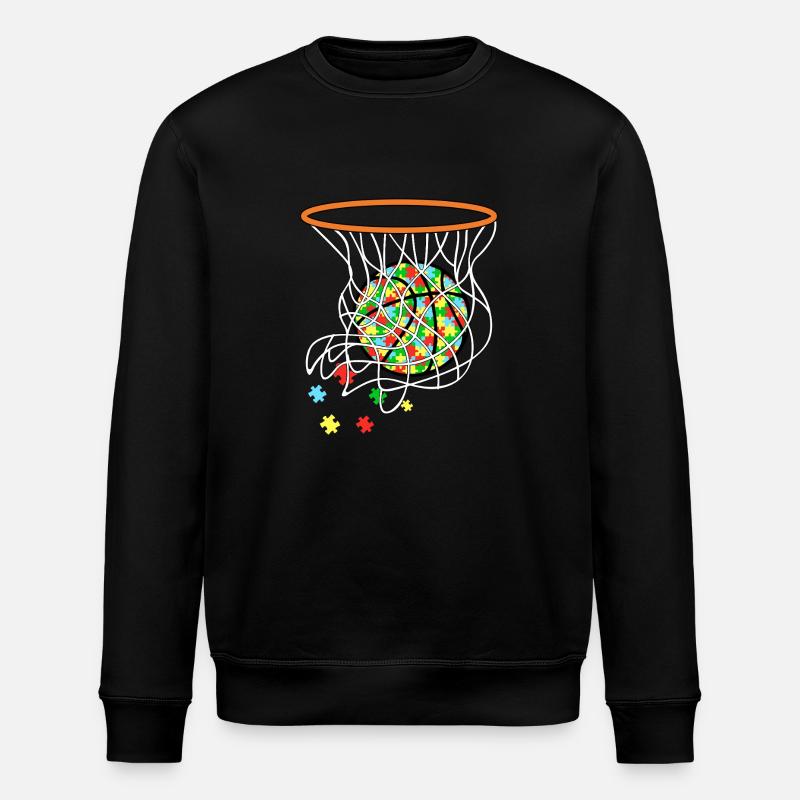 Autismus Basketball - Stanley/Stella Unisex Bio-Sweatshirt ROLLER - Schwarz