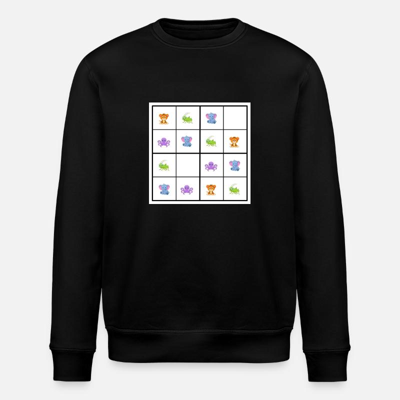 Tier-Sudoku - Stanley/Stella Unisex Bio-Sweatshirt ROLLER - Schwarz
