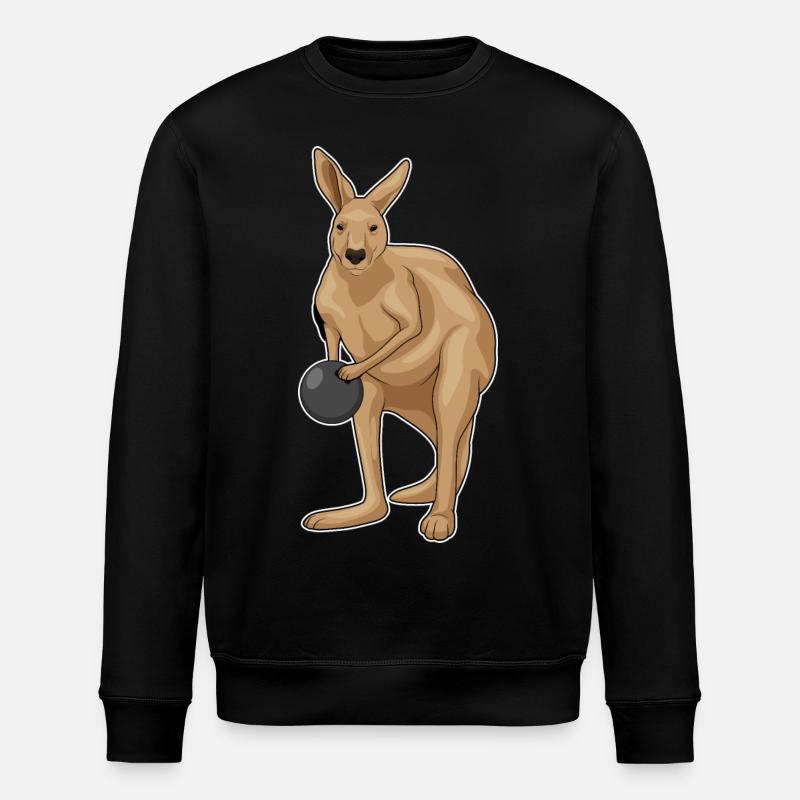 Boule de bowling Kangourou - Sweat bio ROLLER Stanley/Stella Unisexe - noir