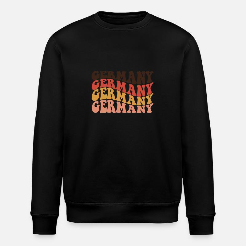 Germany Retro Text Layers - Stanley/Stella ROLLER Unisex Organic Sweatshirt - black
