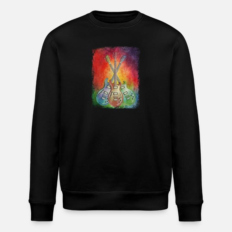 Trois guitares grunge rétro - Sweat bio ROLLER Stanley/Stella Unisexe - noir