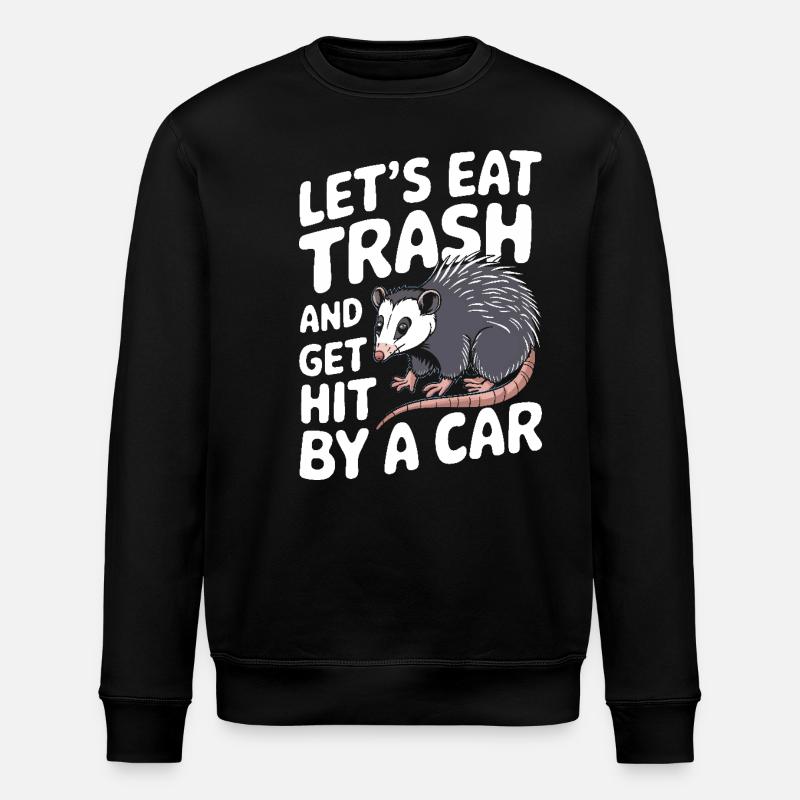 Opossum Possum Animal - Stanley/Stella ROLLER Unisex Organic Sweatshirt - black