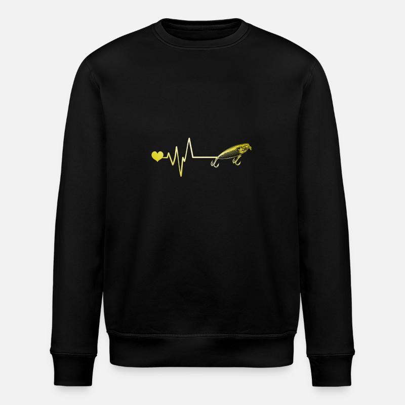 Fish Hook Pulse - Stanley/Stella ROLLER Unisex Organic Sweatshirt - black