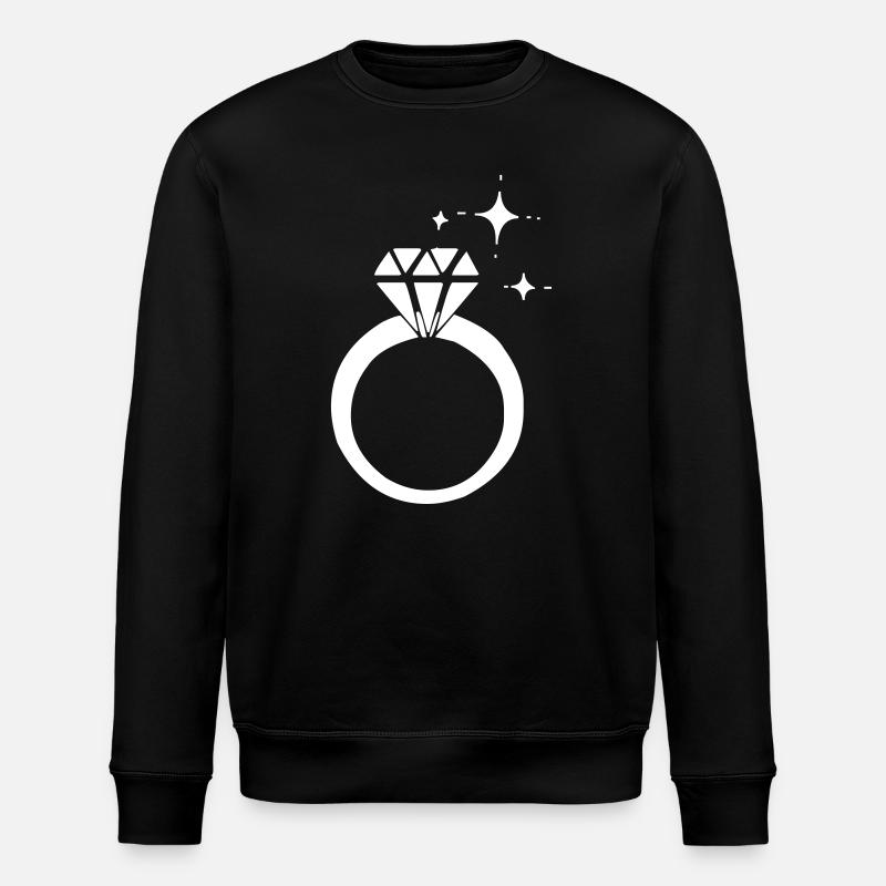 Diamond ring - Stanley/Stella ROLLER Unisex Organic Sweatshirt - black