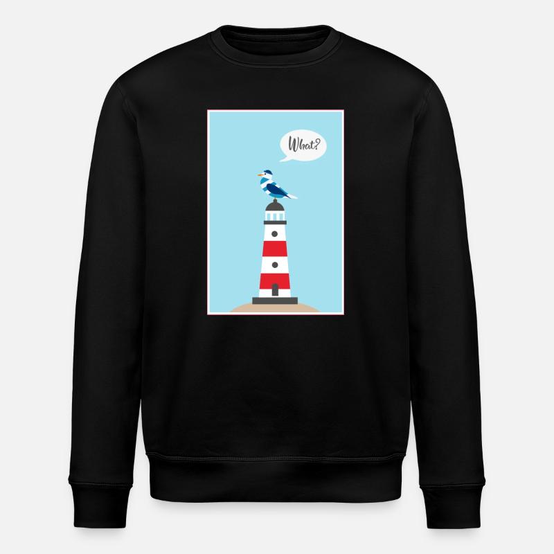 Phare - Mouette - Bande dessinée - Cadeau - Sweat bio ROLLER Stanley/Stella Unisexe - noir