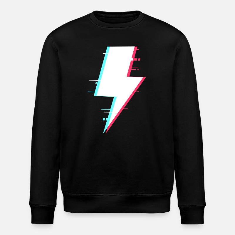 Lightning Style Rétro Éclairage numérique - Sweat bio ROLLER Stanley/Stella Unisexe - noir