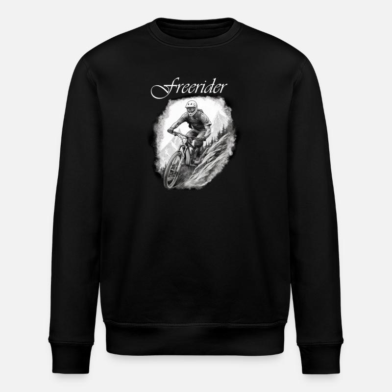 Freerider blanc - Sweat bio ROLLER Stanley/Stella Unisexe - noir