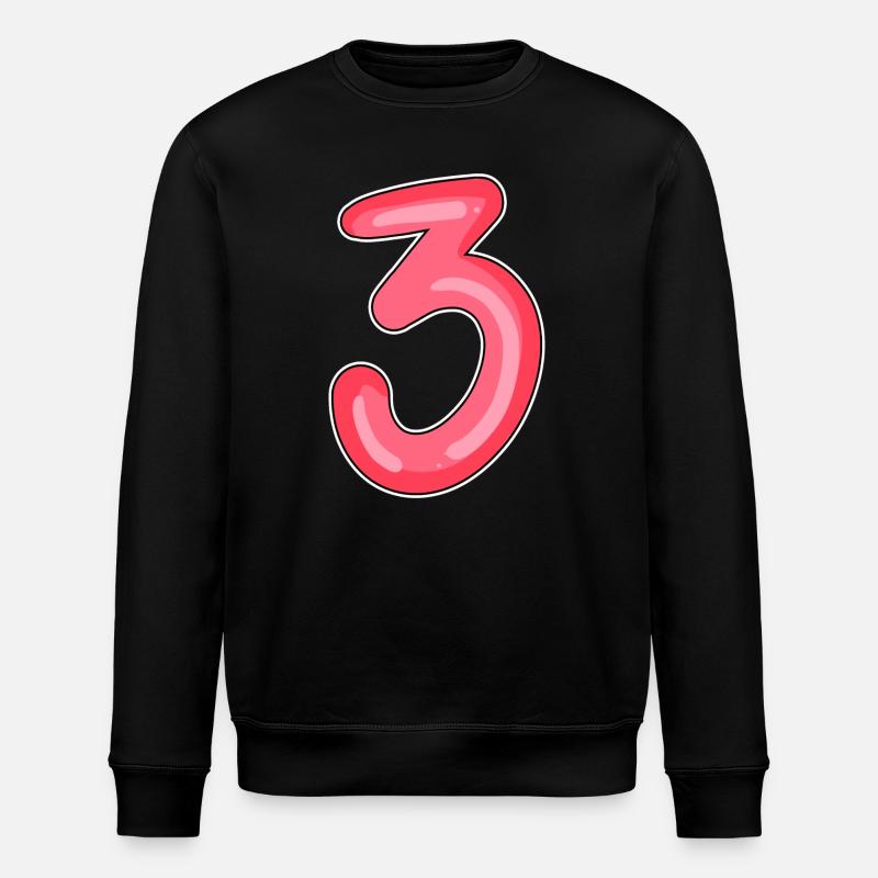 3 - Drei - Stanley/Stella Unisex Bio-Sweatshirt ROLLER - Schwarz