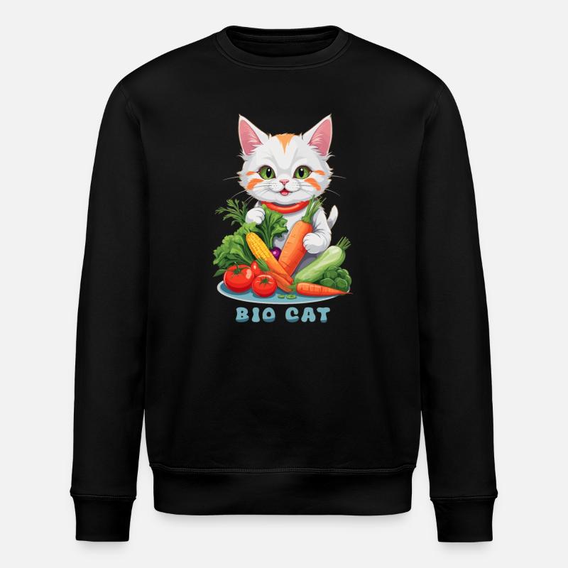 Bio Katze - Stanley/Stella Unisex Bio-Sweatshirt ROLLER - Schwarz