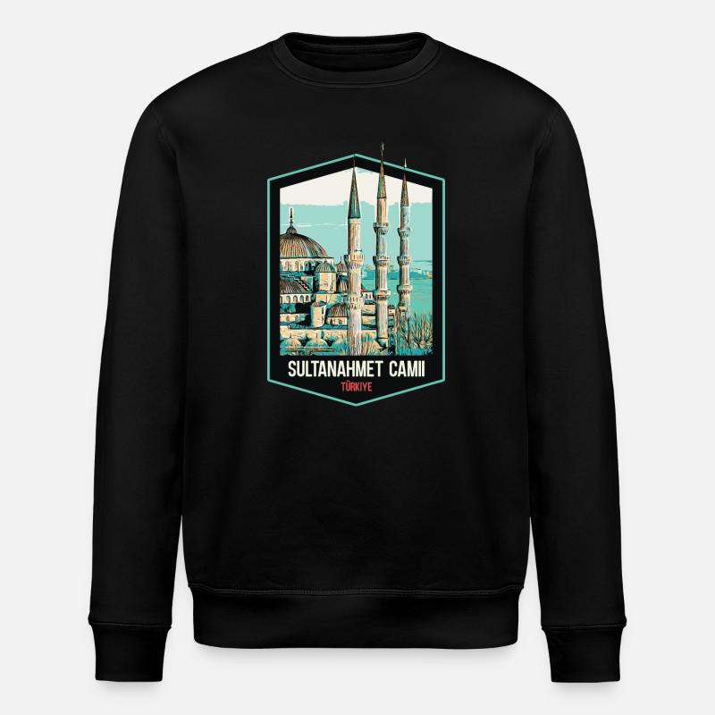 Grande Mosquée Bleue d'Istambul, Turquie - Sweat bio ROLLER Stanley/Stella Unisexe - noir