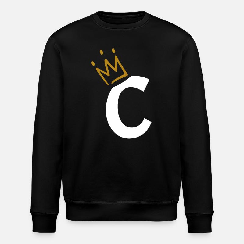 Lettre C - initiale lettre C - Sweat bio ROLLER Stanley/Stella Unisexe - noir