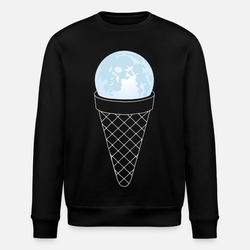 Crème glacée de la Lune - Sweat bio ROLLER Stanley/Stella Unisexe - noir