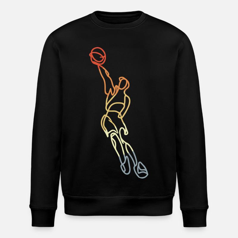 Basketball Retro - Stanley/Stella Unisex Bio-Sweatshirt ROLLER - Schwarz
