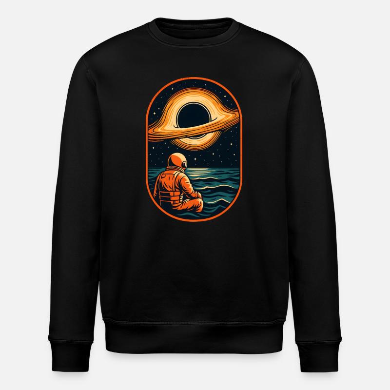 Kosmischer Entdecker Astronauten-Kunstwerk - Stanley/Stella Unisex Bio-Sweatshirt ROLLER - Schwarz