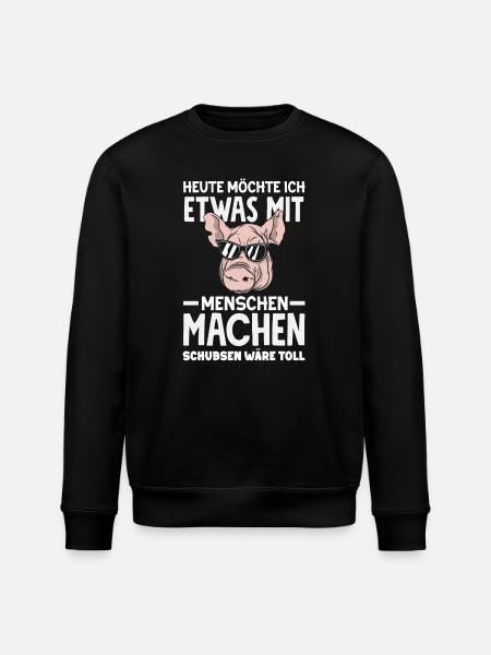 Today I want to push people - Stanley/Stella ROLLER Unisex Organic Sweatshirt - black