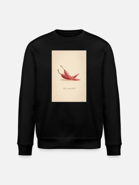 Chili Chill Motif - Stanley/Stella ROLLER Unisex Organic Sweatshirt - black