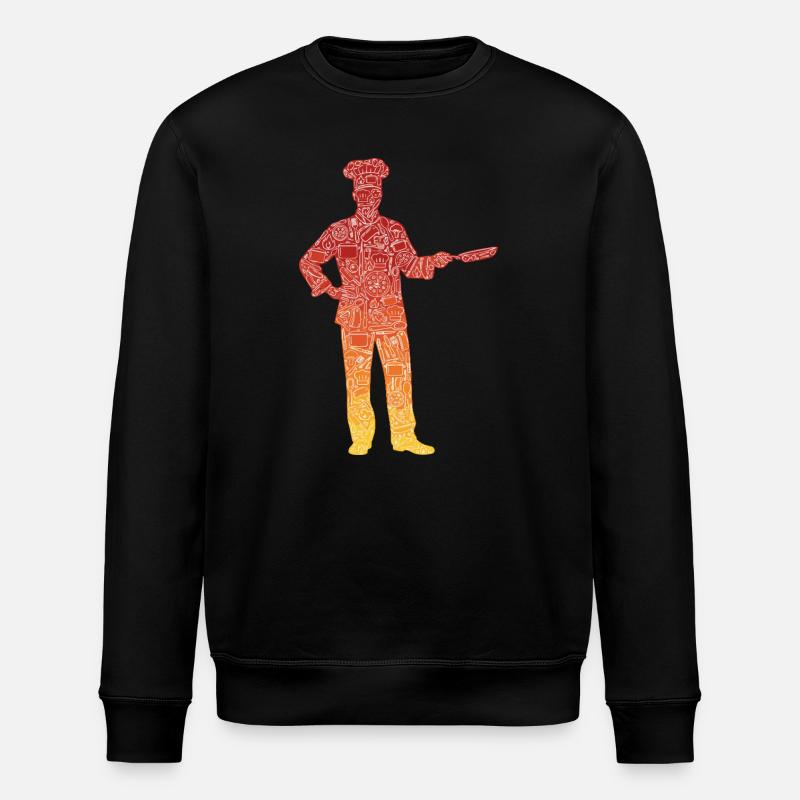 Kochen Design Koch Küche - Stanley/Stella Unisex Bio-Sweatshirt ROLLER - Schwarz